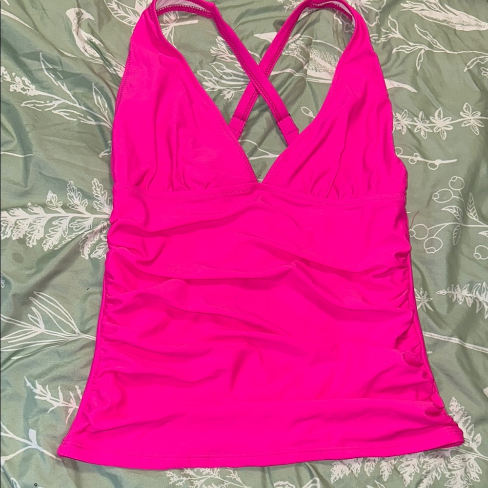 Hot Pink Cross-Back Tank Top